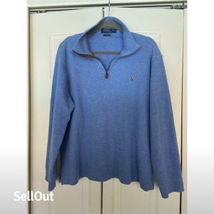 Polo Ralph Lauren Men's Blue Pullover Sweater Size L Long Sleeve